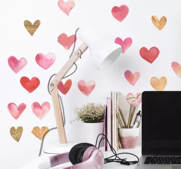 Pack von 20 Satz Herzen für Liebe Wandtattoo - TenStickers