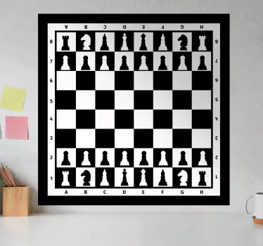 Schachbrett brettspiel Wandtattoo - TenStickers
