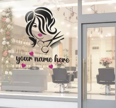 Schaufenster Aufkleber persönliches Friseur - TenStickers