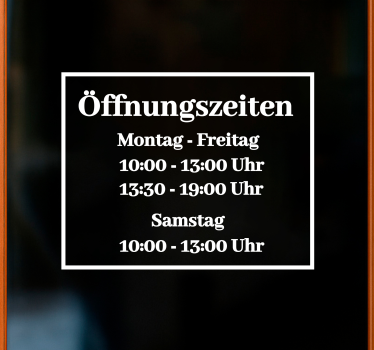 Schaufenster Folie einfache Öffnungszeiten - TenStickers