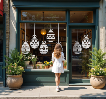 Schaufenster Folie hängende ostereier - TenStickers