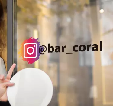 Schaufenster Sticker Anpassbare Instagram Logo - TenStickers