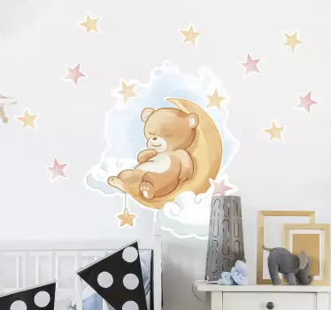 Schlafender Teddybär Wandtattoo - TenStickers