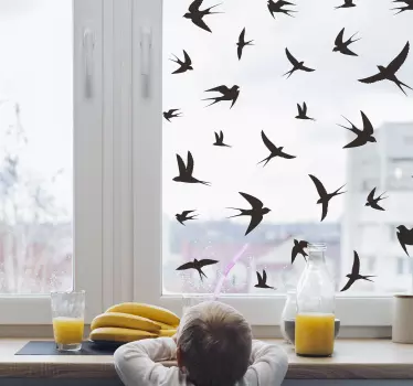 Fensteraufkleber Vogelsilhouetten - TenStickers