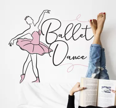 Silhouette eines balletttänzers wandtattoo - TenStickers