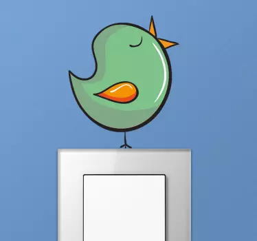 Lichtschalter Aufkleber Singender Vogel - TenStickers