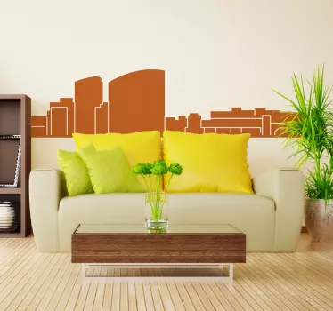 Wandtattoo Skyline urbane stadtsilhouette - TenStickers