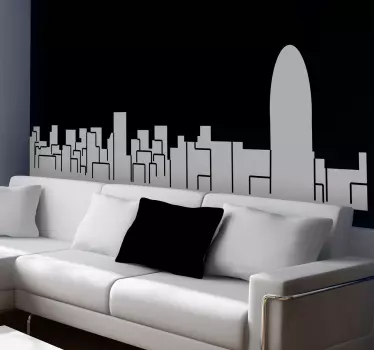 Skyline Barcelona Aufkleber - TenStickers