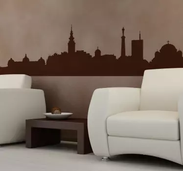 Skyline Belgrad Wandtattoo - TenStickers