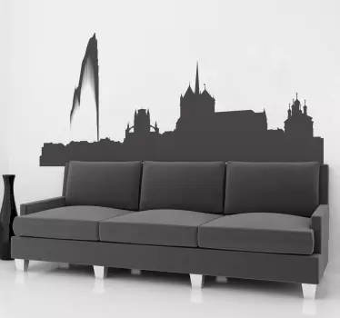 Skyline Genf Aufkleber - TenStickers