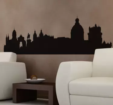 Skyline Lissabon Wandtattoo - TenStickers