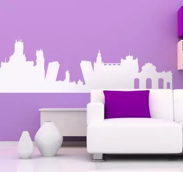 Skyline Madrid Wandtattoo - TenStickers