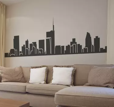 Skyline Mailand Wandtattoo - TenStickers