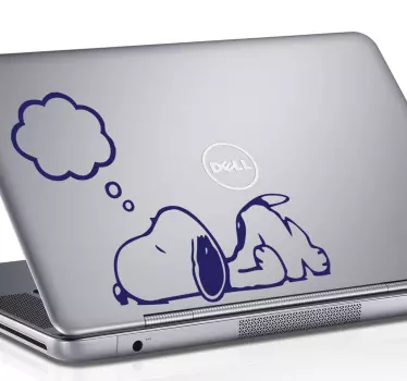Snoopy Denkblase Laptop Sticker - TenStickers