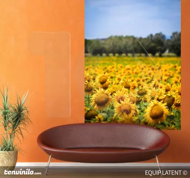 Sonnenblumenfeld Aufkleber - TenStickers