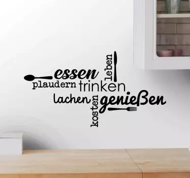 Wandtattoo Küche Essen und textur genießen - TenStickers