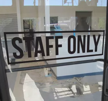 Staff Only Sticker - TenStickers