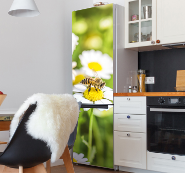 Folie Kühlschrank bienenbestäubungsszene - TenStickers