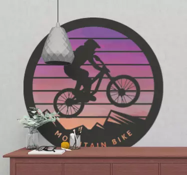 Sticker Natur Sonnenuntergang mountainbike - TenStickers