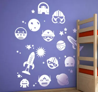 Sticker Set Weltraum - TenStickers