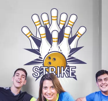 Sticker Sport bowling-streik-feier - TenStickers