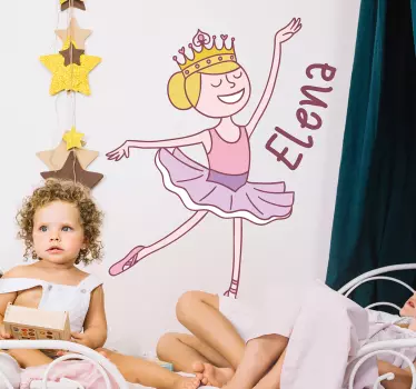 Sticker Tanzen Anpassbare Ballerina - TenStickers