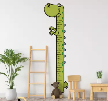 T-Rex Dinosaurier Messlatte Wandaufkleber - TenStickers