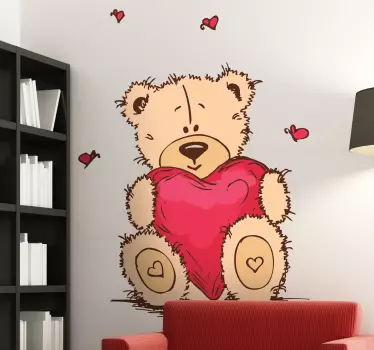 Teddybär Herz Aufkleber - TenStickers