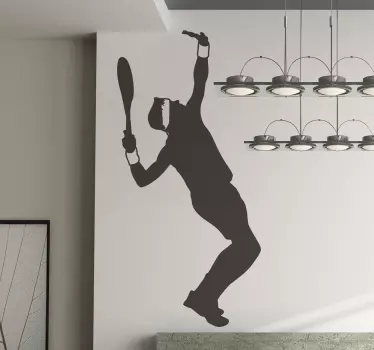 Tennisspieler beim Aufschlag Wandtattoo - TenStickers