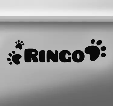 Wandtattoo Garage 3 Pfoten personalisieren - TenStickers