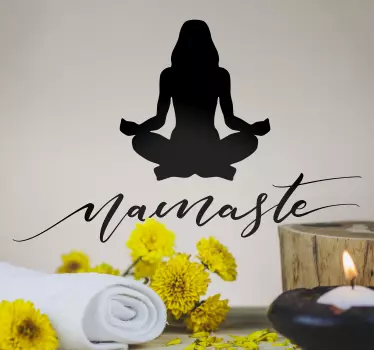Wandtattoo Schlafzimmer Namaste Yoga Entspannung - TenStickers