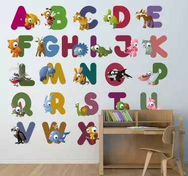 Tier Alphabet Aufkleber - TenStickers
