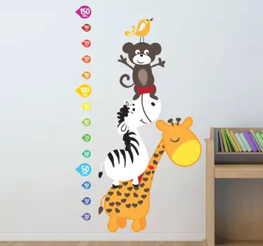 Tiere Maßband Aufkleber - TenStickers