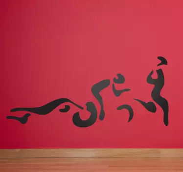 Abstraktes Triathlon Design Wandtattoo Wohnzimmer - TenStickers