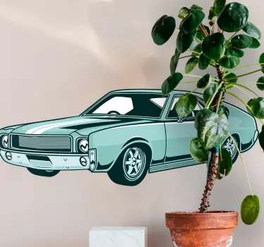 Autoaufkleber zeitloses retro-automobil - TenStickers