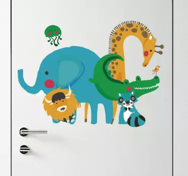 Wandtattoo Wildes Tier Dschungel Jungle Tiere Comic - TenStickers
