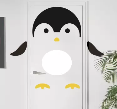 Wildes Tier Pinguin kreativer Türaufkleber - TenStickers