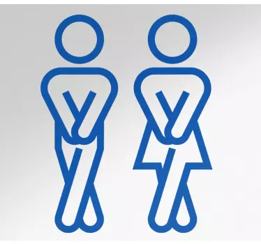 Türfolie Lustiges toilettenschild - TenStickers