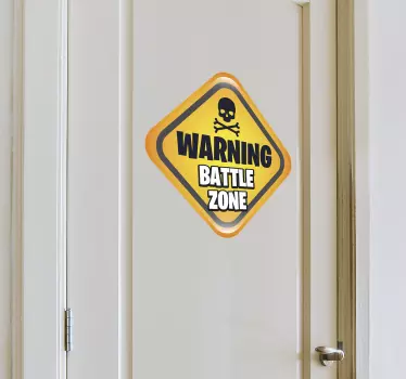 Türaufkleber Achtung! Kampfzone! - TenStickers