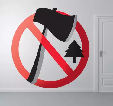 Verbotsschild Wald Sticker - TenStickers