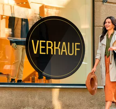 Verkauf Kreisförmige Aufkleber Schwarz Gelb - TenStickers