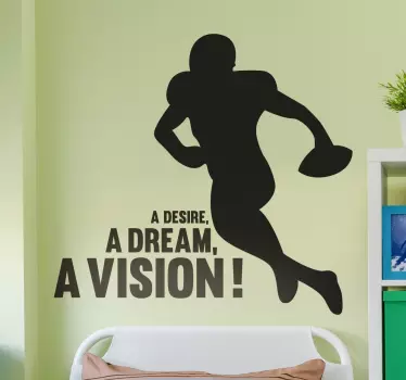 Wandtattoo American Football Spieler - TenStickers