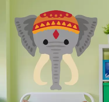 Wandtattoo indischer Elefant - TenStickers