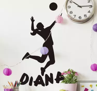Volleyball Spielerin Silhouette Wandtattoo - TenStickers