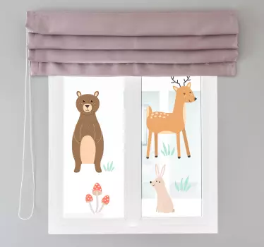 Fensteraufkleber Waldtiere - TenStickers