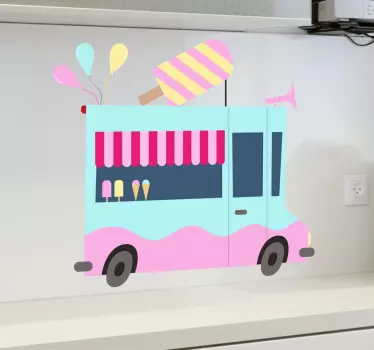 Wandaufkleber Eiswagen - TenStickers