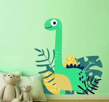 Wandsticker Dinosaurier süßer Dinosaurier im Jurapark - TenStickers