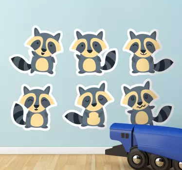 Wandsticker Waschbär - TenStickers