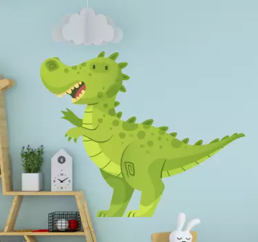 Wandstickers Kinderzimmer Cartoon grüner dinosaurier - TenStickers