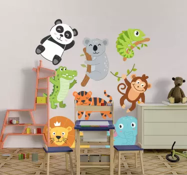 Wandstickers Kinderzimmer Handgezeichnete herbsttiere - TenStickers